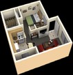 1 Bed 1 Bath Classic