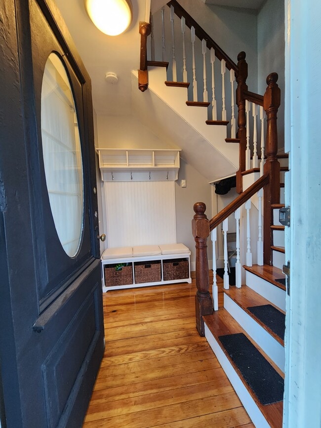 Front Entry mudroom area/ with storage understairs - 46 Broad St