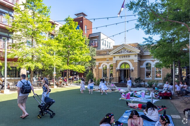 One Of The Many Green Spaces At The Pearl Brewery In The River Road Neighborhood Of San Antonio, TX.
