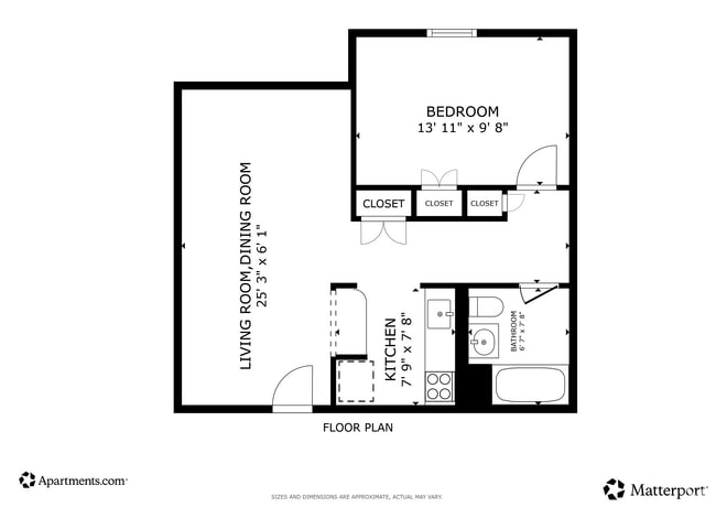 1 habitación, 1 baño - 635 pies cuadrados - Airmont Gardens 55+ Senior Apartments