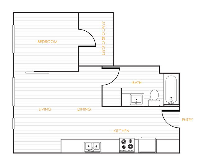 One Bedroom One Bathroom C - Cadence