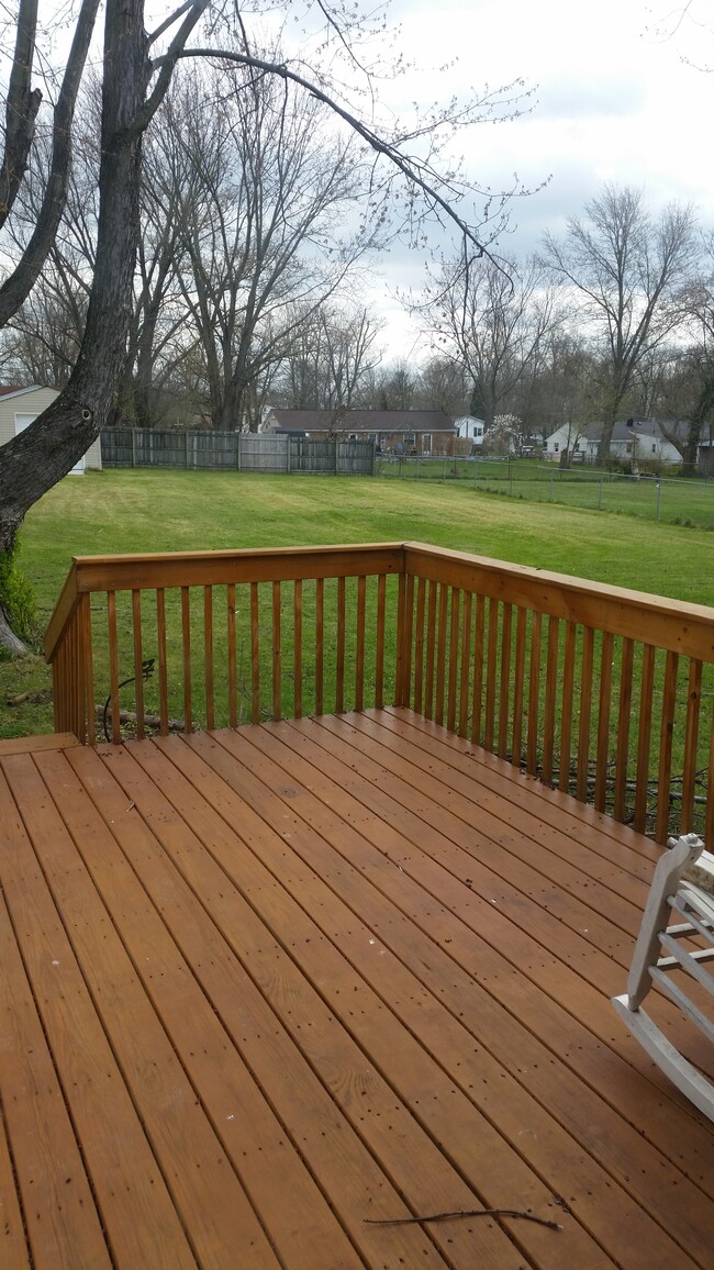 Deck view, fenced in yard - 3876 Hopper Hill Rd