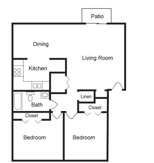 2BR/1BA - Postbrook East