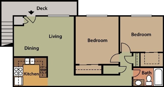 2BR 1 BA 900 - Cottage Estates
