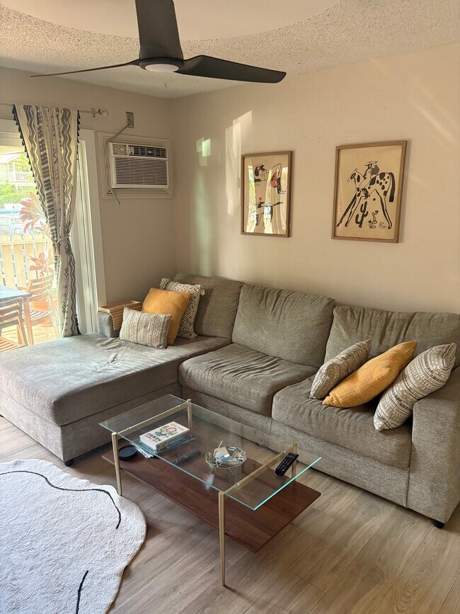Comfortable sectional couch and A/C unit - 140 Uwapo Rd