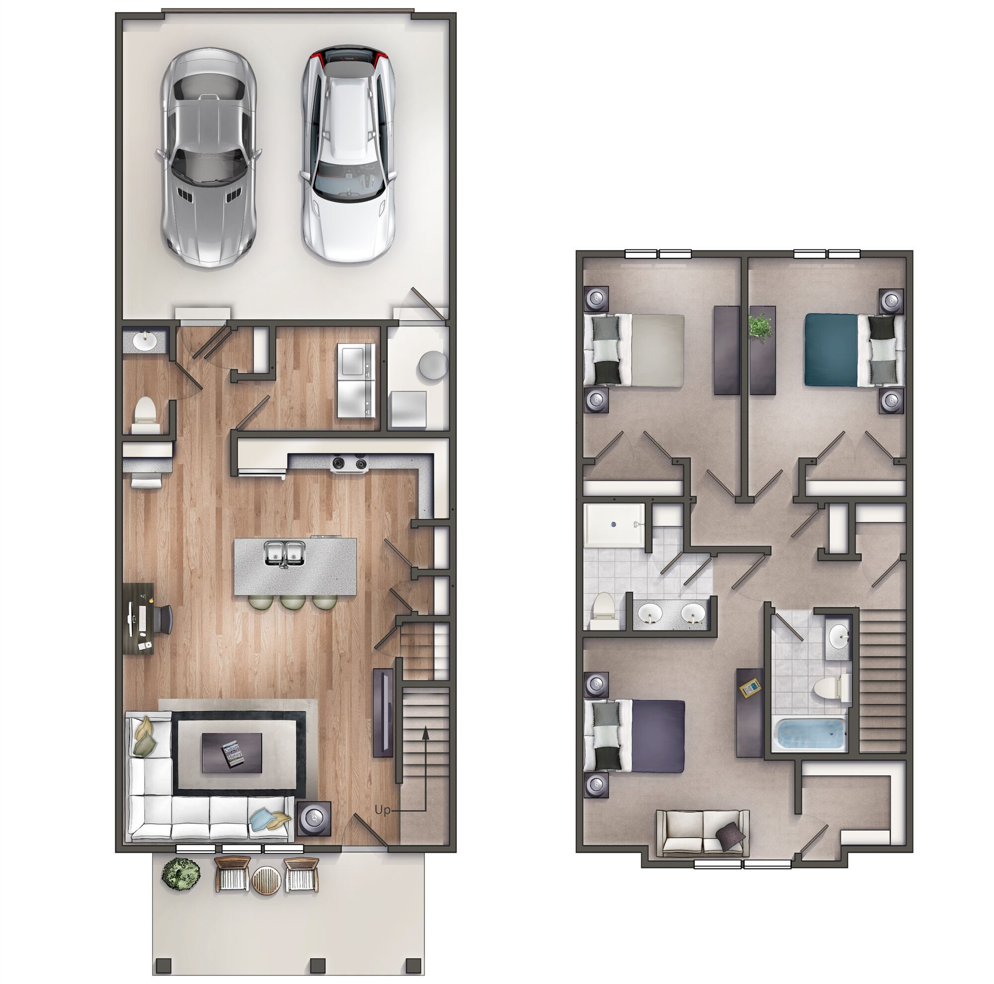 Alcott Woodcroft Glen – 3 Bed/2.5 Bath Townhome with Large Island