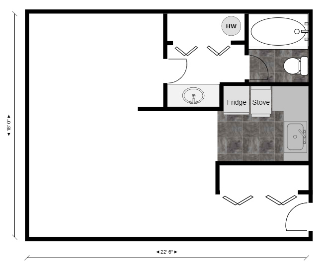 Plano de planta - Erickson Apartments