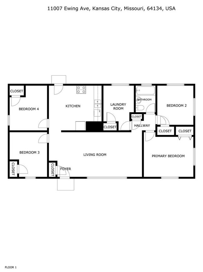 Foto del edificio - Spacious 4 Bed,1 Bath Home in Kansas City