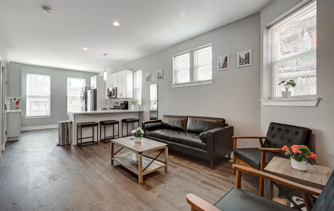 Living room and kitchen - 2433 S Oakley Ave