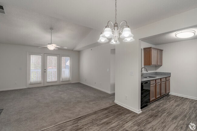 3rd Floor - 2BR, 2BA - 1,080SF - Living Room - Riverfront