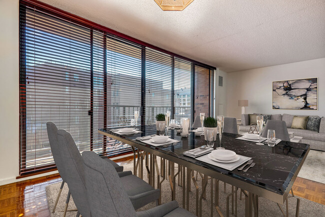 Dining Area virtually staged - 2555 Pennsylvania Ave NW
