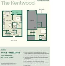 1 bed, 2 bath, den loft - The Kentwood