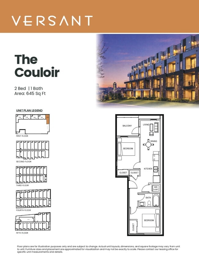 The Couloir: 2 Bed 1 Bath - Versant