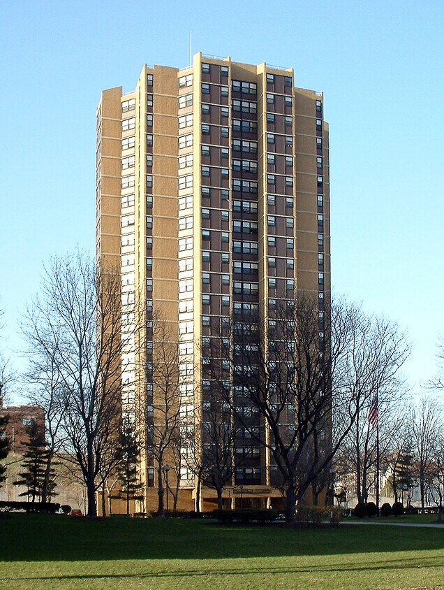 View from the southwest - Governor Paterson Towers