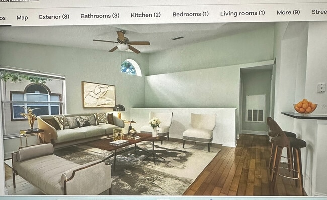 living room setting staged for ideas - 5416 E Michigan St