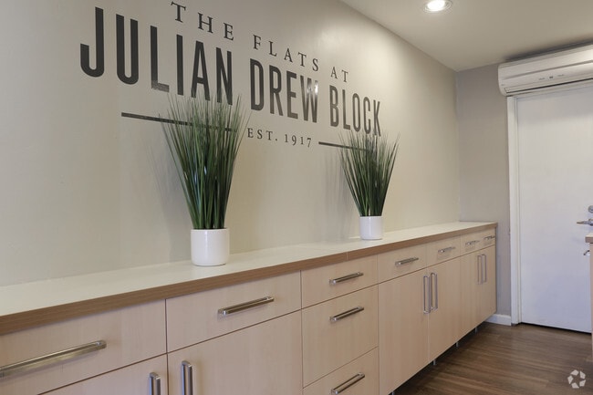 Building Signage in Lobby - The Flats at Julian Drew Block Apartments