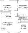 2 Bedroom 1 Bathroom