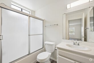 2BR, 2BA - 900SF - Primary Bathroom - Campus Crossing Apartments - Northridge