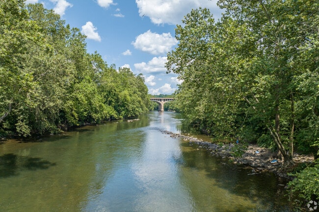The Schuylkill River runs along the western boundary of Northwest Reading.