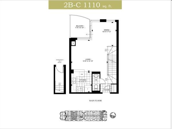 2 chambres/1 salle de bain - Mona Lisa Residences