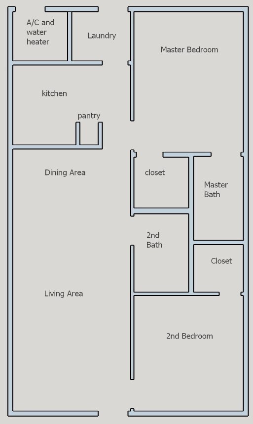 Plano de planta (imagen reflejada) - 2443 Chateau Ln
