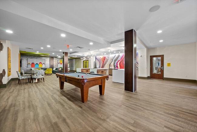 Park-on-Morton-Apartments-Near-Indiana-University-Bloomington-Resident-Clubhouse-Billiards-Table - The Park on Morton