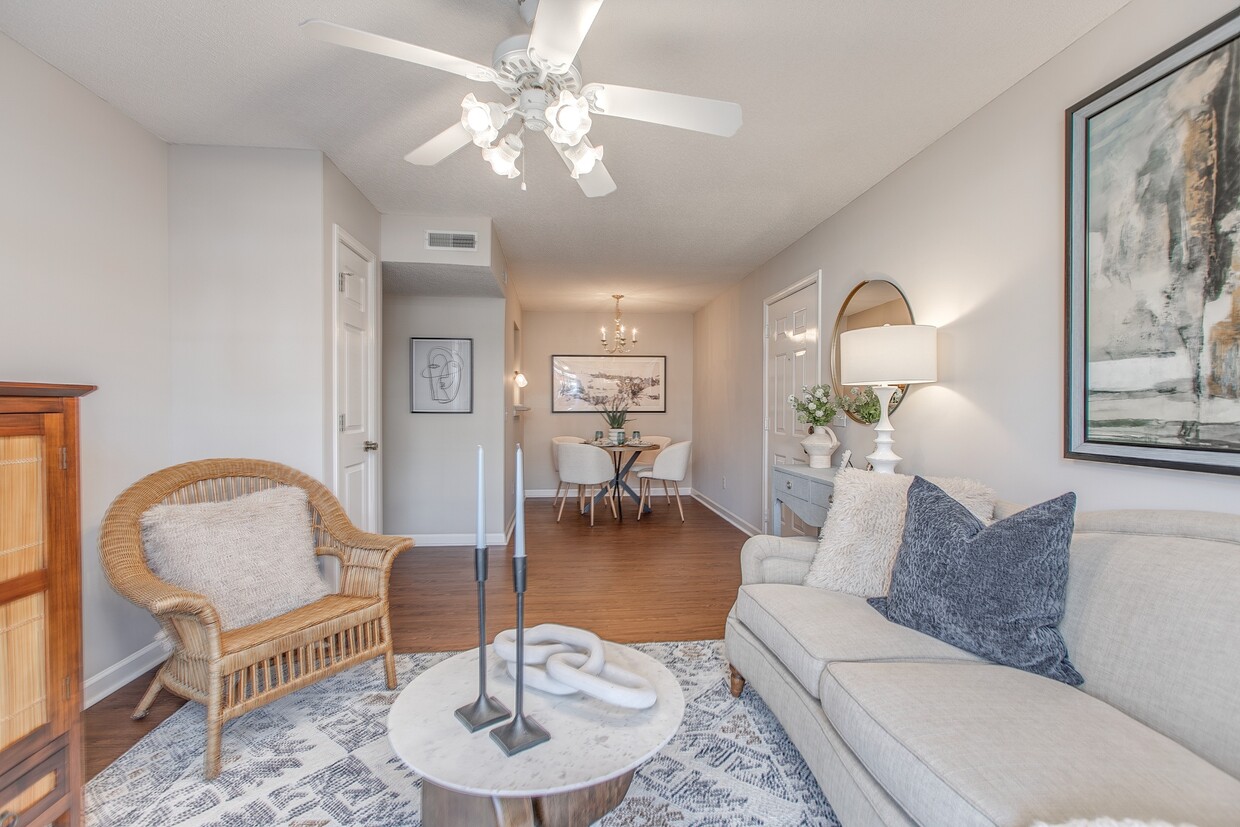 Living Room + Dining Room - Tennessee Park Apartments