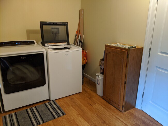 Laundry by entrance. May be a shared space. When we do yard or house work we have tool kept in a cabinet here, but there is 2nd door way private. - 1097 Skyway Drive