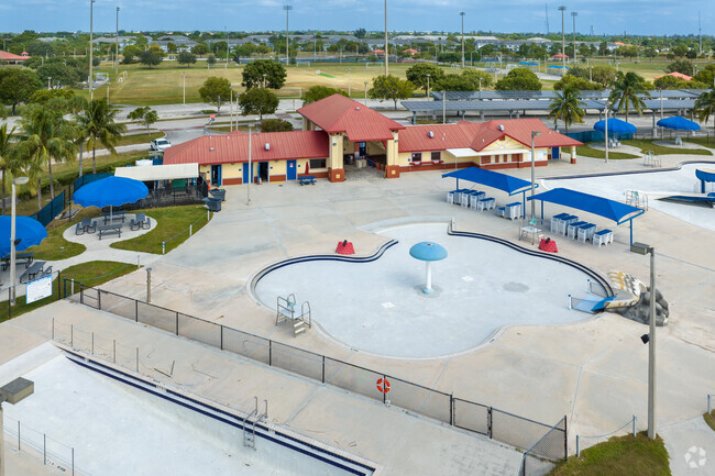 The splash park at Central Broward Regional Park in Lauderhill is open in summer.