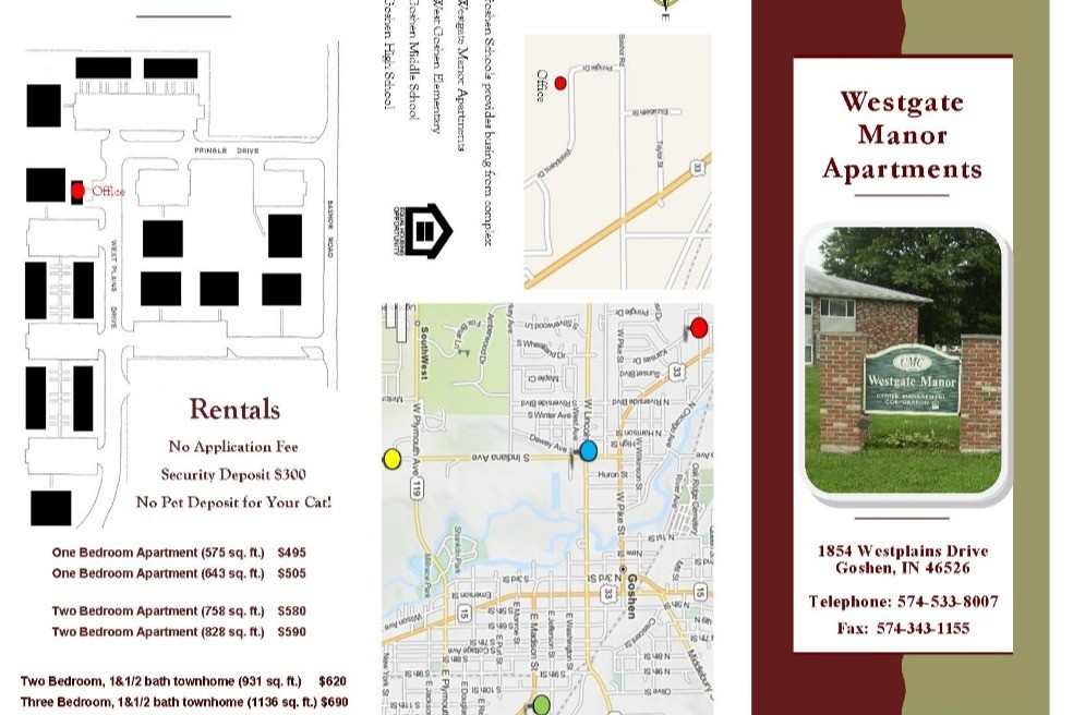 Map and Pricing - Westgate Manor