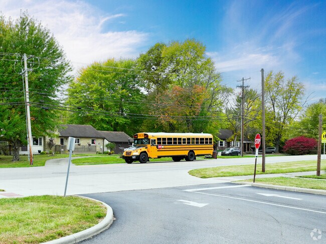 You will see many school busses within Beavercreek, OH transporting students to their classes.