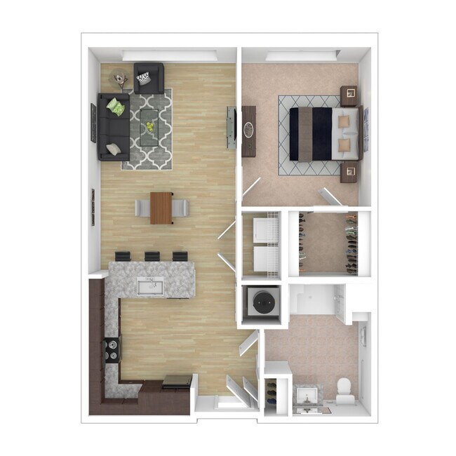 Fern - 1 dormitorio, 1 baño, 694 pies cuadrados. - The Linden Senior Residences