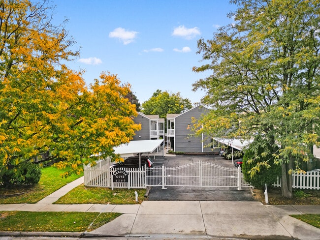 Front of Property with Gated and Covered Parking - 6200 E Iliff Ave Townhome