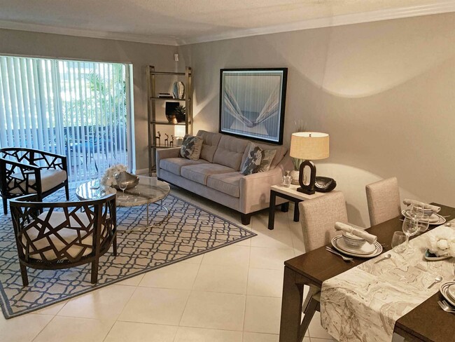 1BR, 1BA - 963SF - Living Room - Turnbury at Palm Beach Gardens