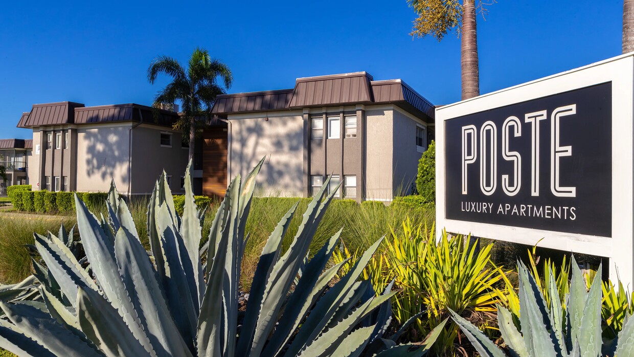 Experience upscale living at Poste Luxury Apartments. Surrounded by lush landscaping and modern design, our community offers a blend of comfort and sophistication in a serene environment. - POSTE Winter Park