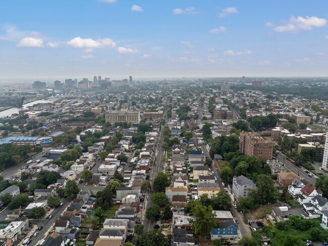 Vista aérea del centro de Newark - Woodside Heights