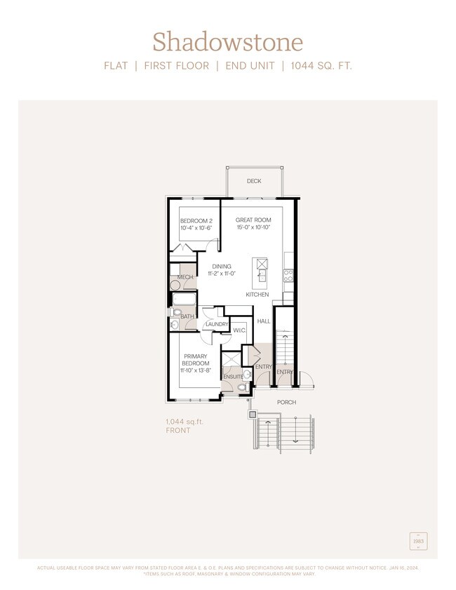Plan d'étage - Grant Court