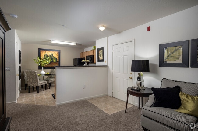 2BR, 2BA - 1,035SF - Living Room - Cedarcrest Village