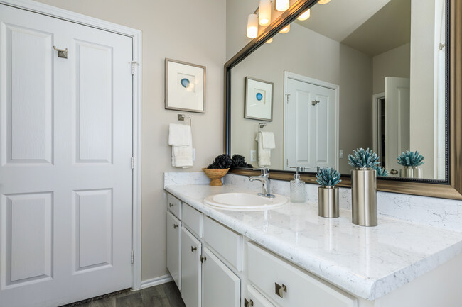 Stylish Bathrooms at The Woods of Five Mile Creek in Dallas, TX - The Woods at Five Mile Creek