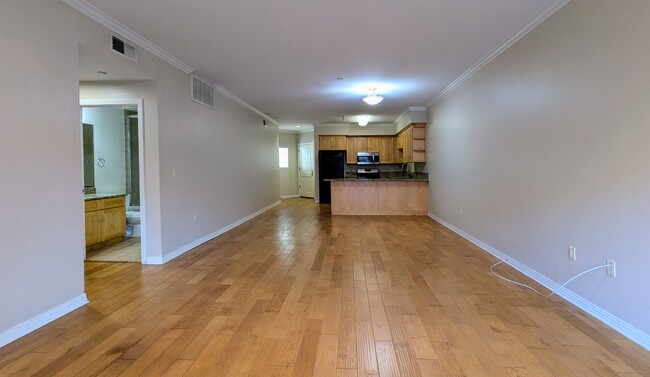 View from living room towards entry - 214 S Alexandria Ave