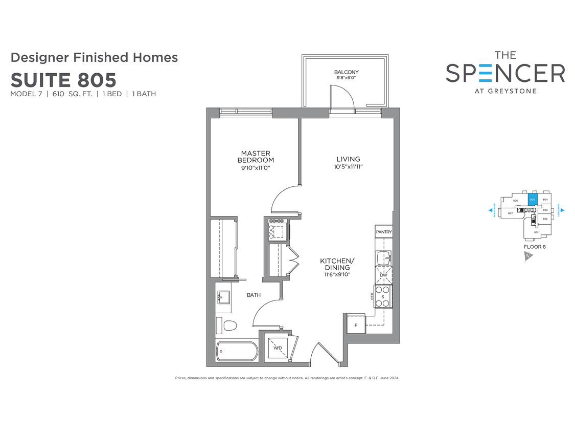 Suite 805 - The Spencer At Greystone - Suite 805 -  The Spencer At Greystone