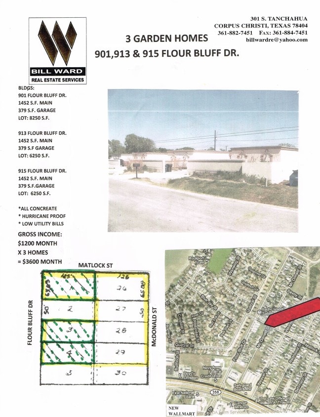 3 GARDEN HOMES FLOUR BLUFF DR - 901-915 Flour Bluff Dr