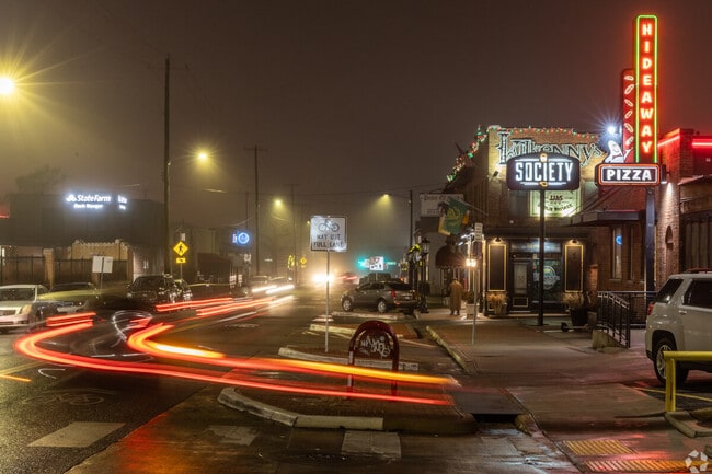 Cherry Street comes to life at night for dining and entertainment near Maple Ridge.