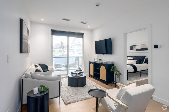 2BR, 2BA - 962SF - Living Room - The Leston Affordable