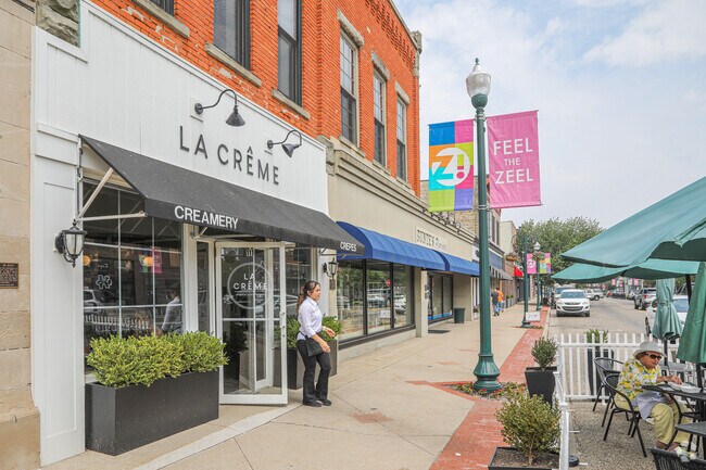 Locals frequent the shops and restaurants in downtown.