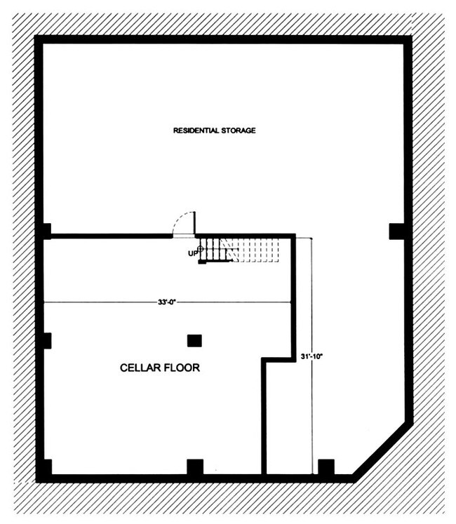 Piso del sótano, 1.050 ft² - 26-28 Varick St
