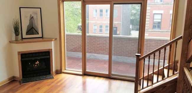 Fireplace & Terrace - 1644 W Le Moyne St
