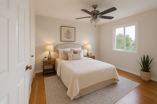 Master bedroom - Virtually Staged to Show Potential - 10636 Louise Ave