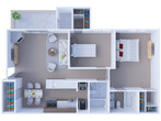 2 Bedrooms Floor Plan B2