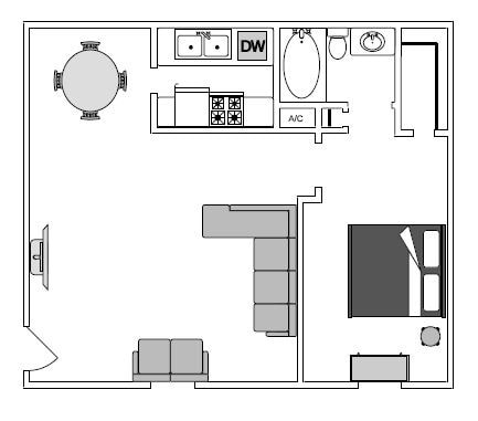 1 habitación - Richmond Hills Apartments
